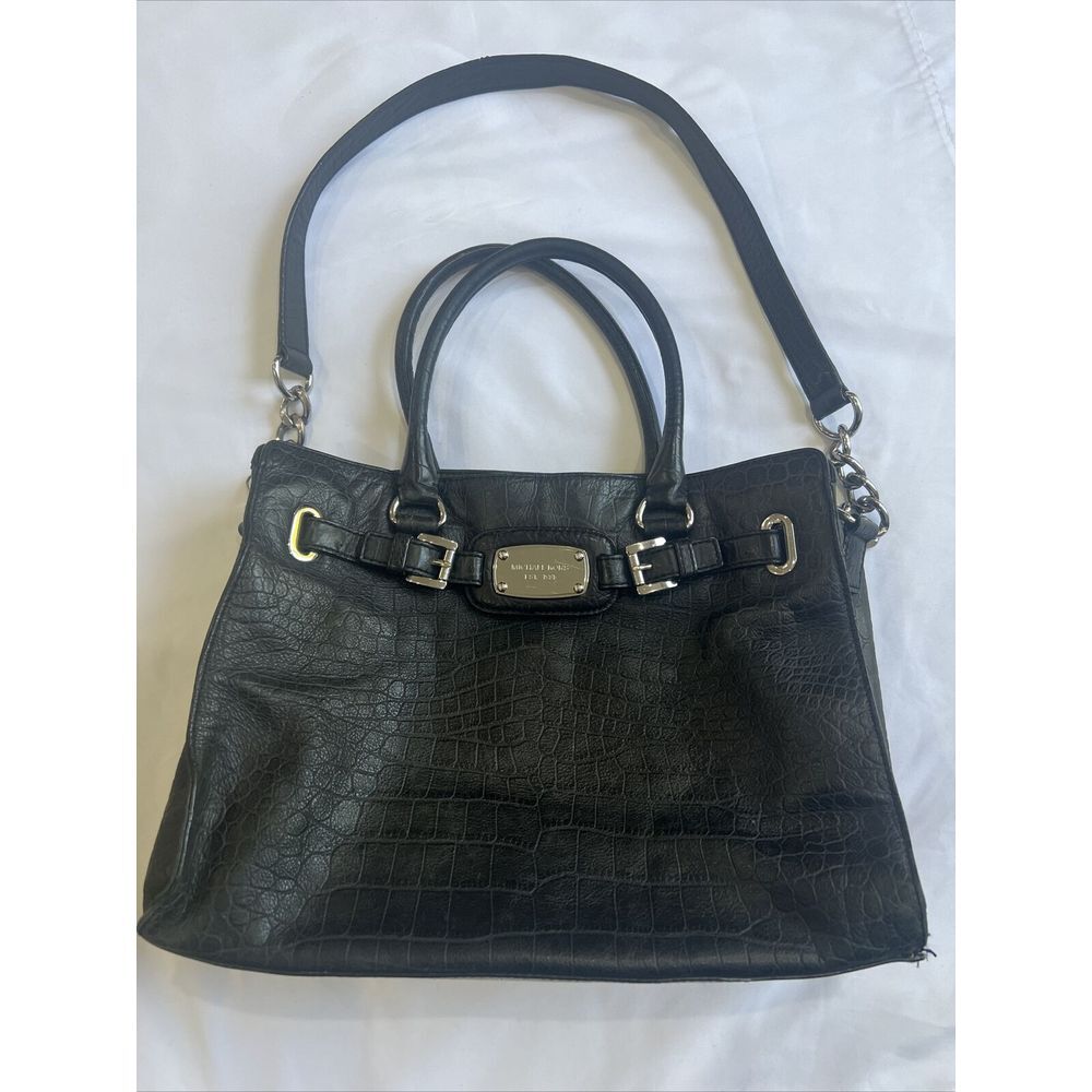 Michael Kors‎ Large Hamilton Crocodile Black Tote - Rare!